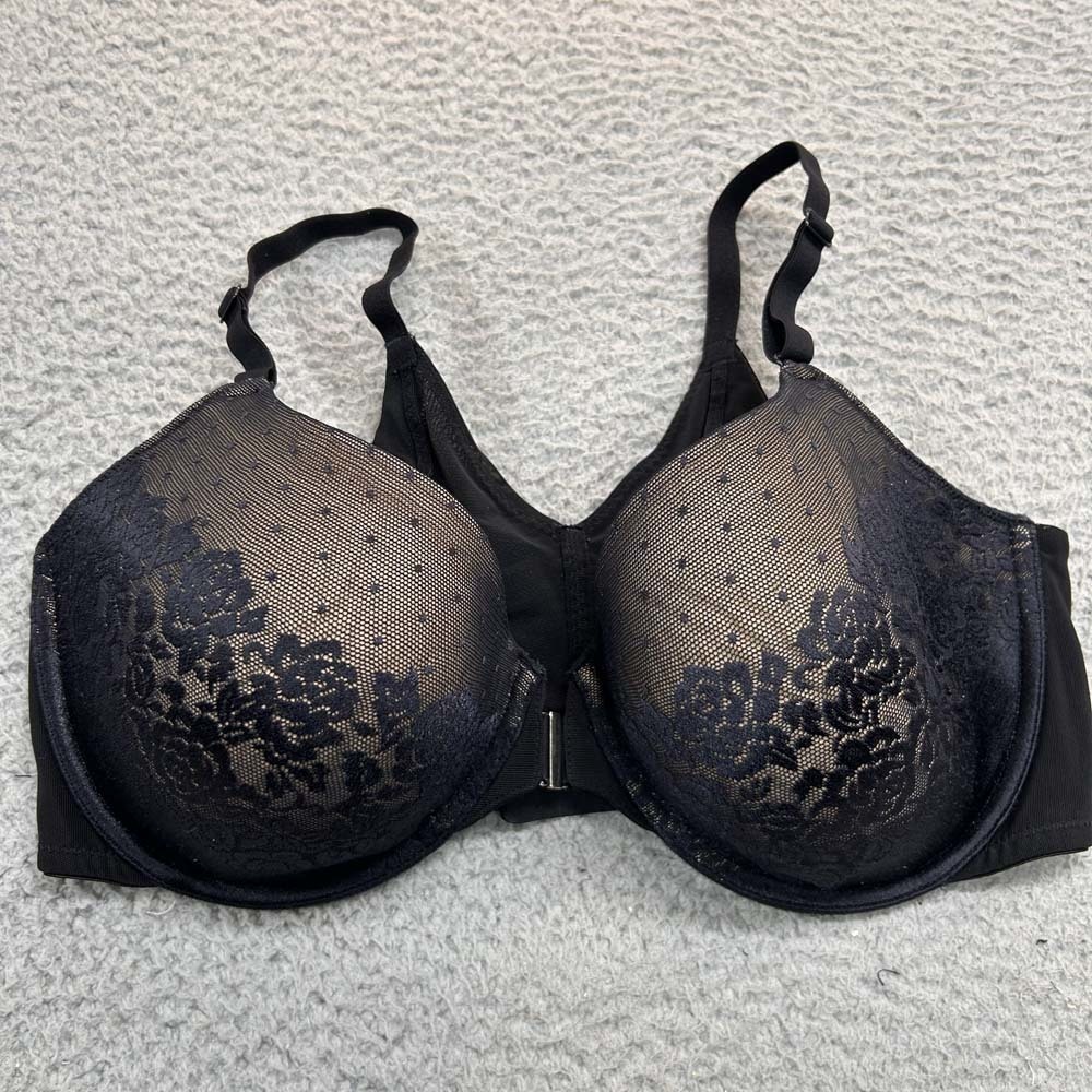 Soma Bra 34DD Full Coverage Posture Bra mesh over Black  -14649